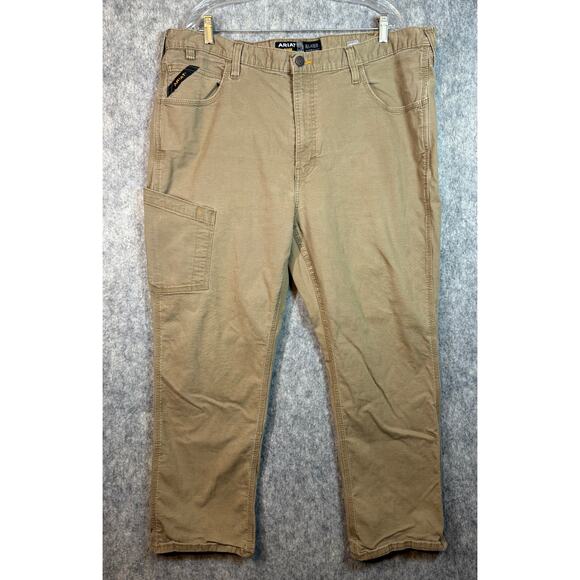 Ariat Rebar M4 Relaxed Straight Tan Carpenter Work Pants - Size 42/30 - Picture 1 of 12